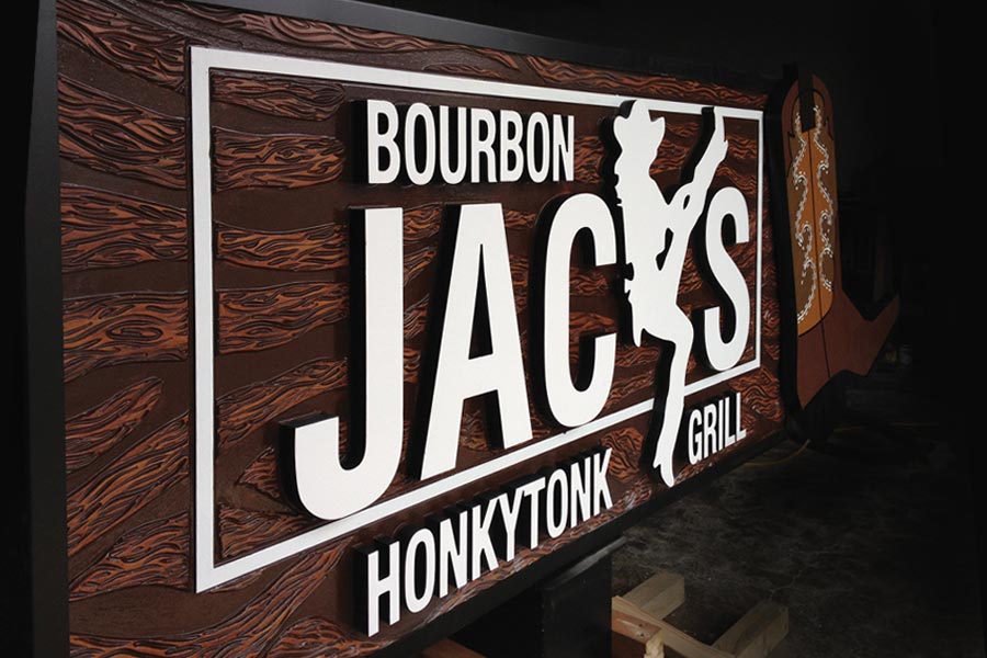 HDU sign bourbon jacks by www.angelgomezsigns.com