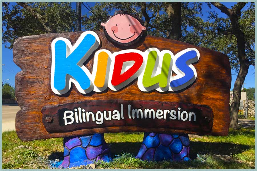 flexible concrete sign for kidus in bulverde by angelgomezsigns.com